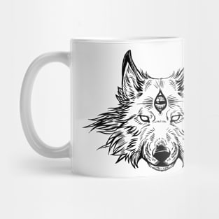 Third eye wolf Mug